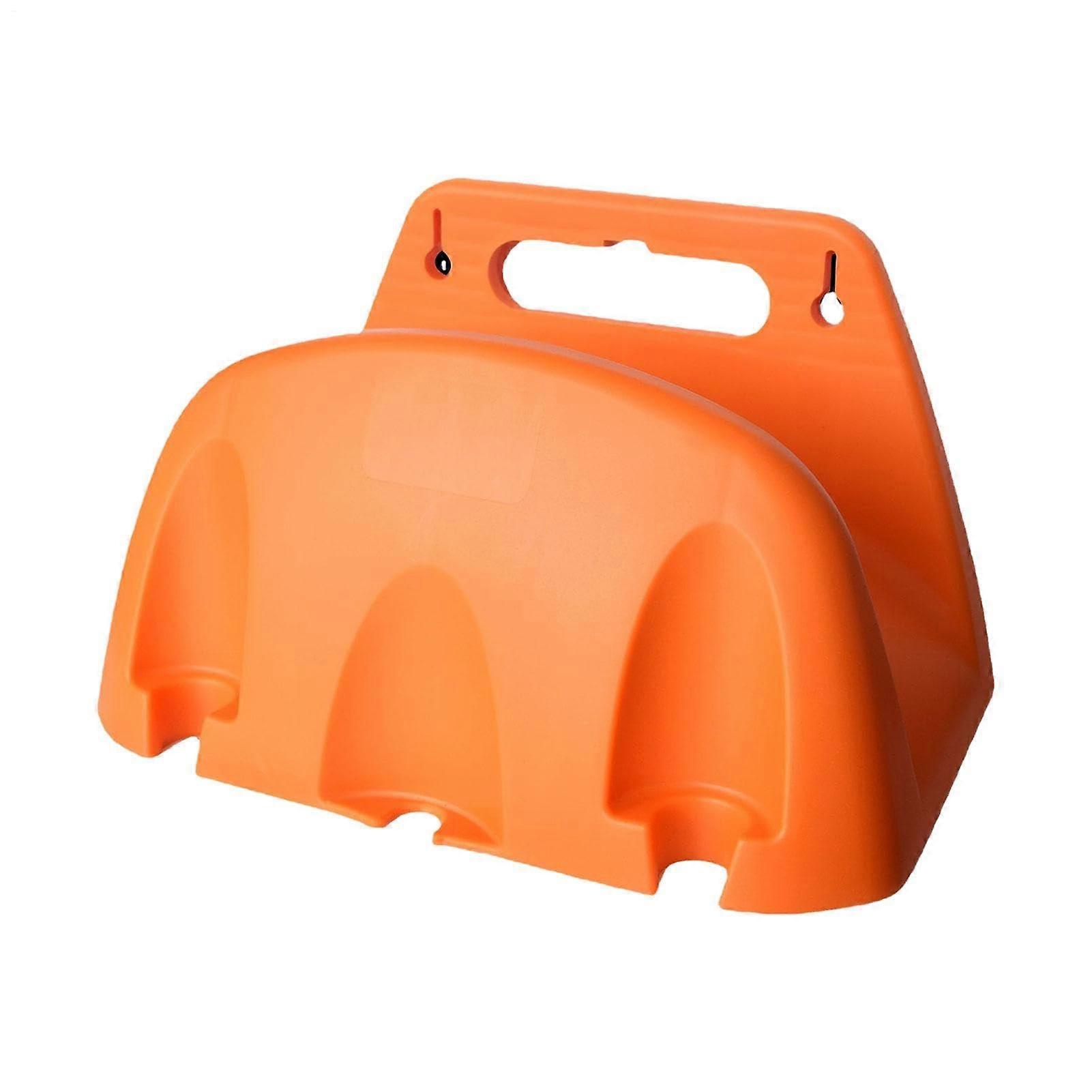 Sturdy irrigation pipe support  wall mount with storage hook  Organizer, orange