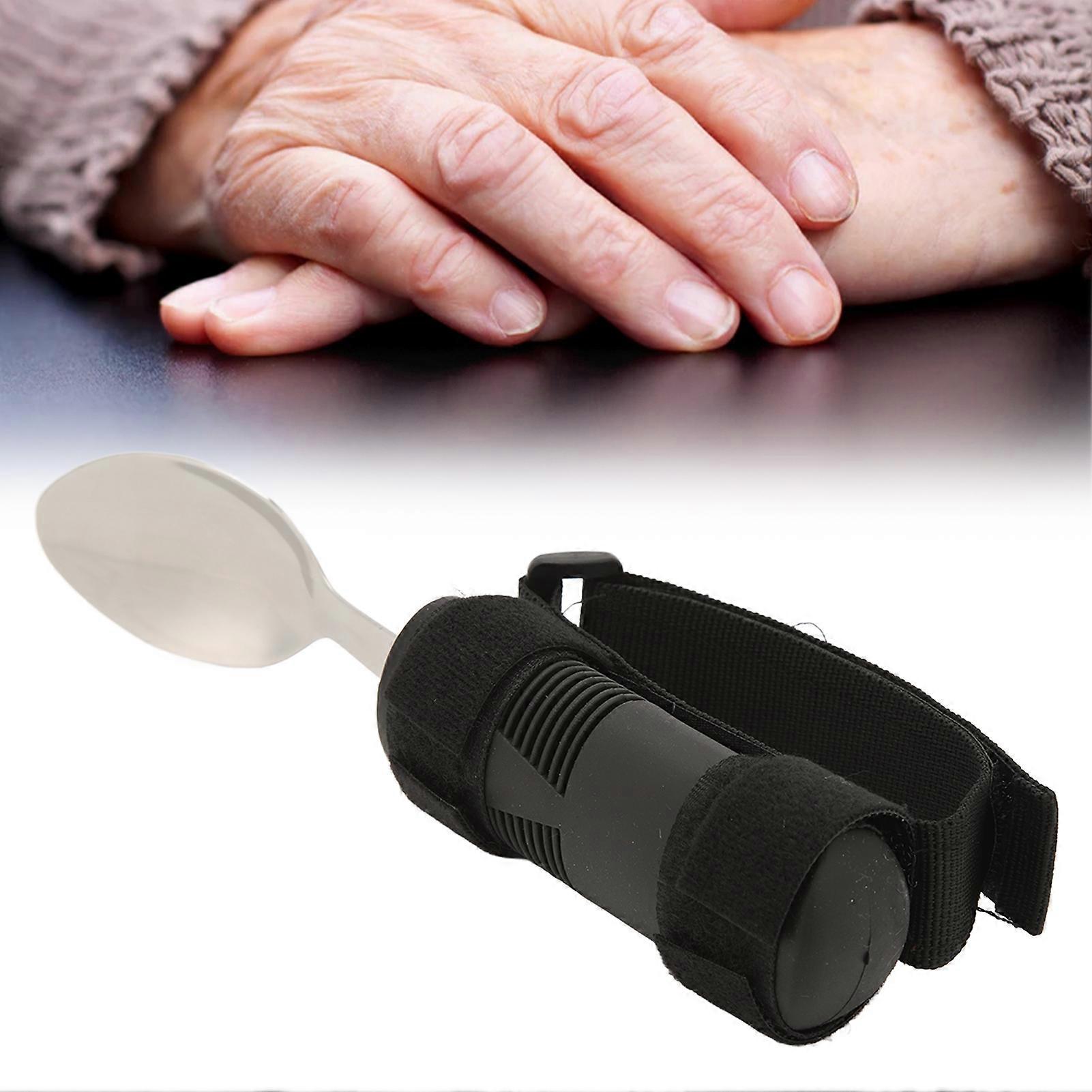 Adaptive Utensils Easy Grip Anti Slip Handles Supportive Spoon with Adjustable Strap