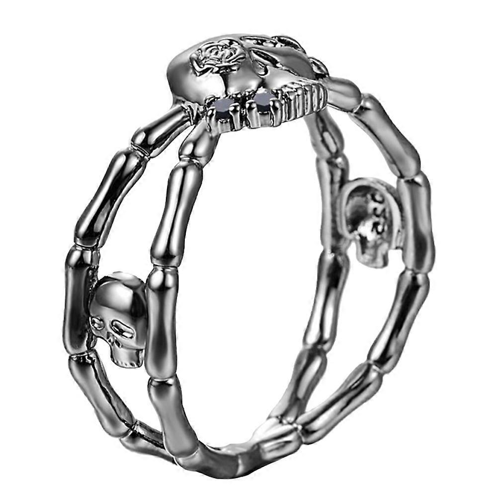 Minimalist Skull Ring Fashion Accessory present Banquet Parties Dates 1.65x1.65cm 1Pcs