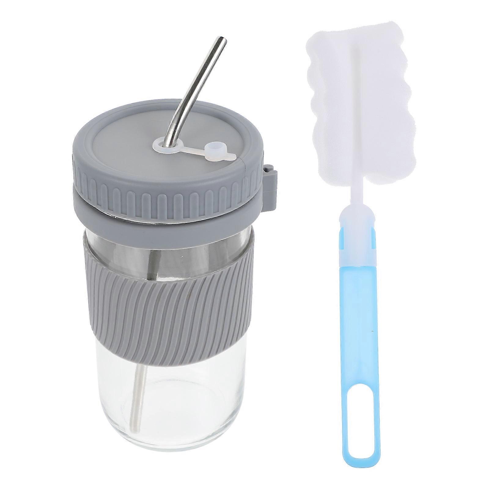 Mason Jar Sublimation Mug Juice Cup Set Grey Color Dishwasher Set