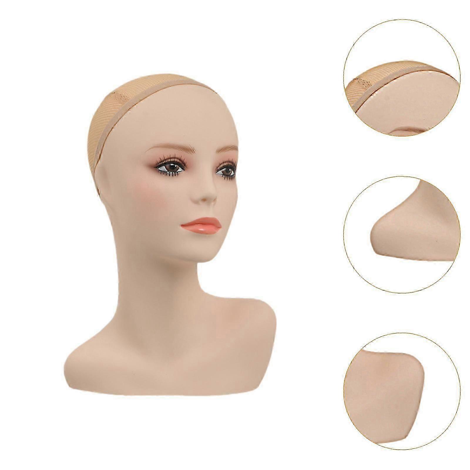 Female Mannequin Head with Shoulder Displaying Display Manikin Head for Wig