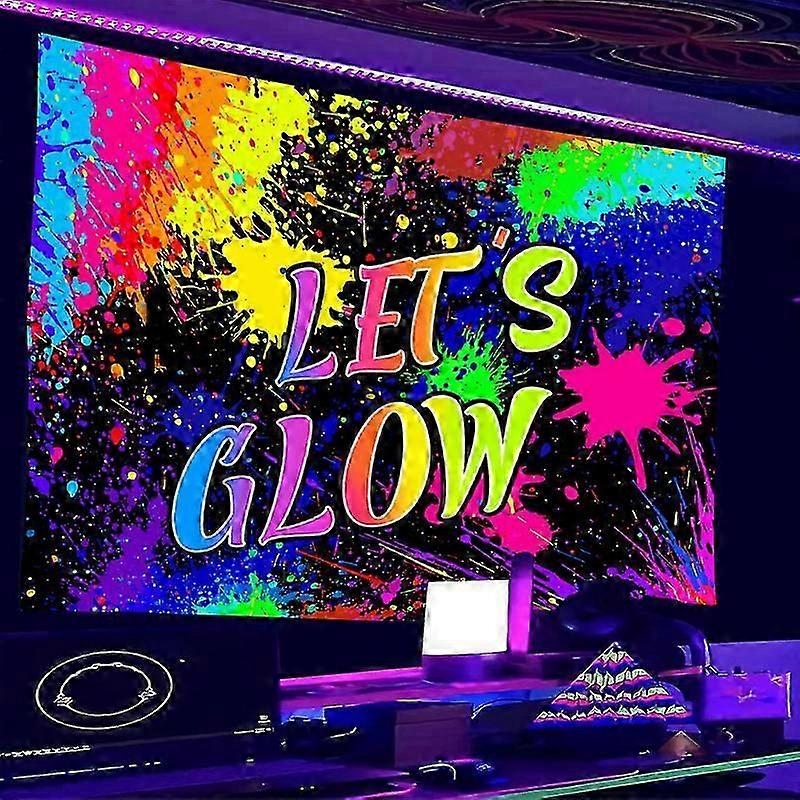 Glow-in-the-Dark Neon Birthday Banner for Vibrant Party Photography