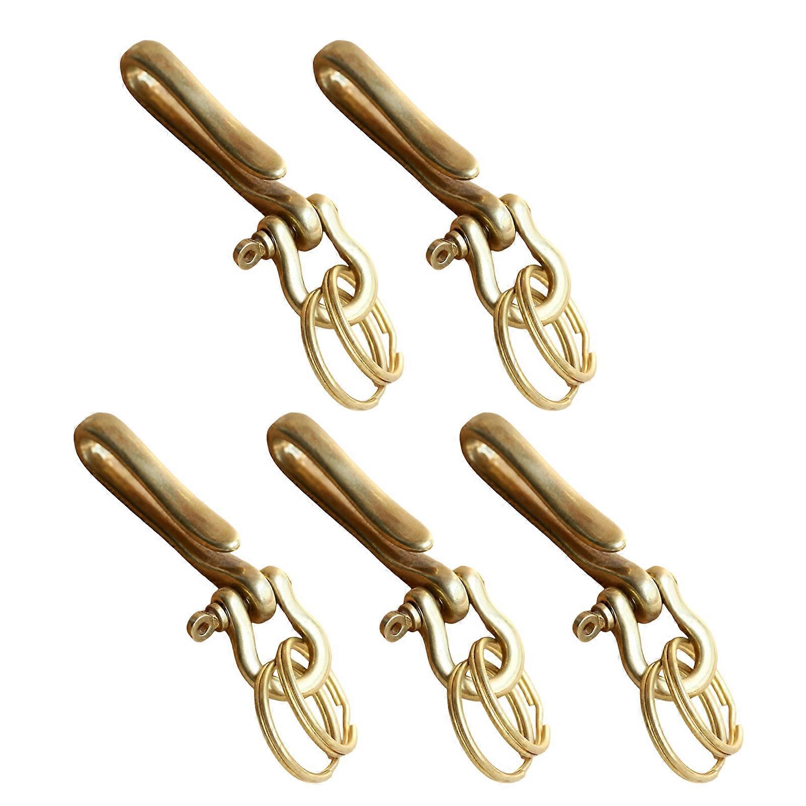 Portable Belt Clip Key Organizers With U Shape Brass Hook Sturdy Construction Accessory for Daily Key Storage Solution Multicolor