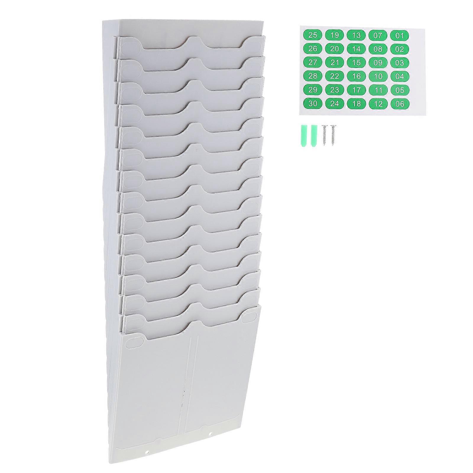 Wall Mounted Flexible Attendance Card Holder Organizer for Office Warehouse – Easy Installation and Efficient Card Storage Solution