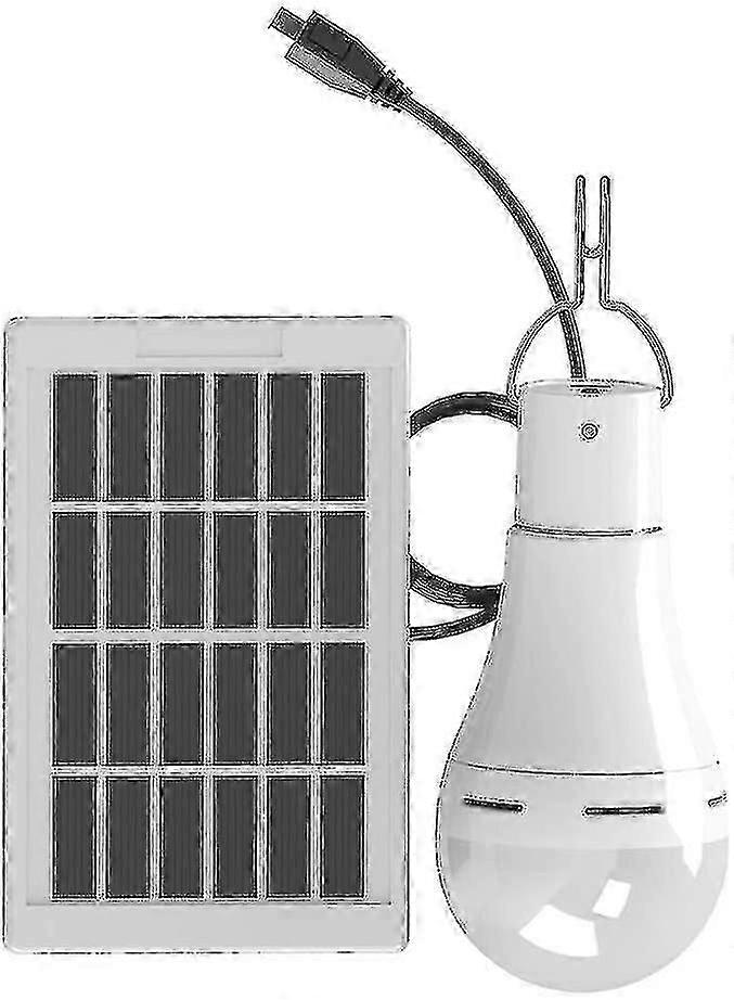 Solar Powered Led Light Bulb, Portable Hanging Lamp Rechargeable Tent Lantern