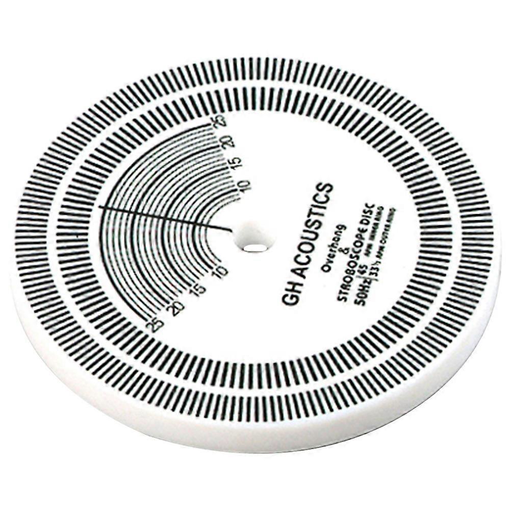 Round Stroboscope Disc Turntable Calibration Tool For DJ Performance Speed Calibration 8CM White 1Pcs