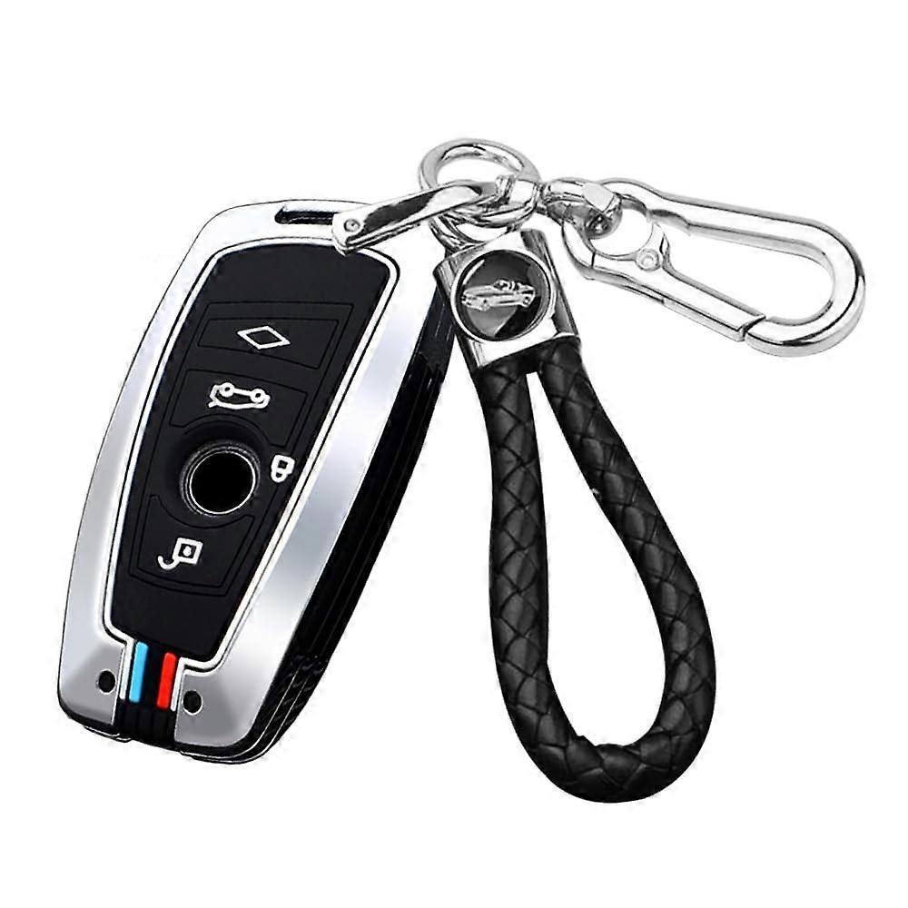 Car Key Case Fits BMW 520 525 F30 F10 1 3 5 Series X3 X4 M3 M4 M5 Silver