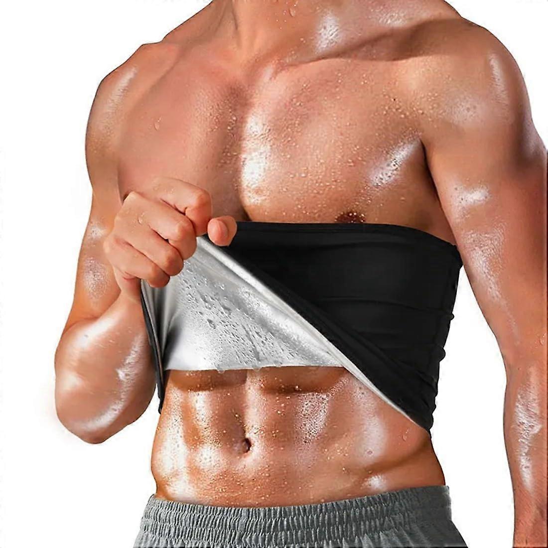 Slimming Belt Neoprene Sauna Sweat Belt Adjustable Waist Trimmer for Men L/XL