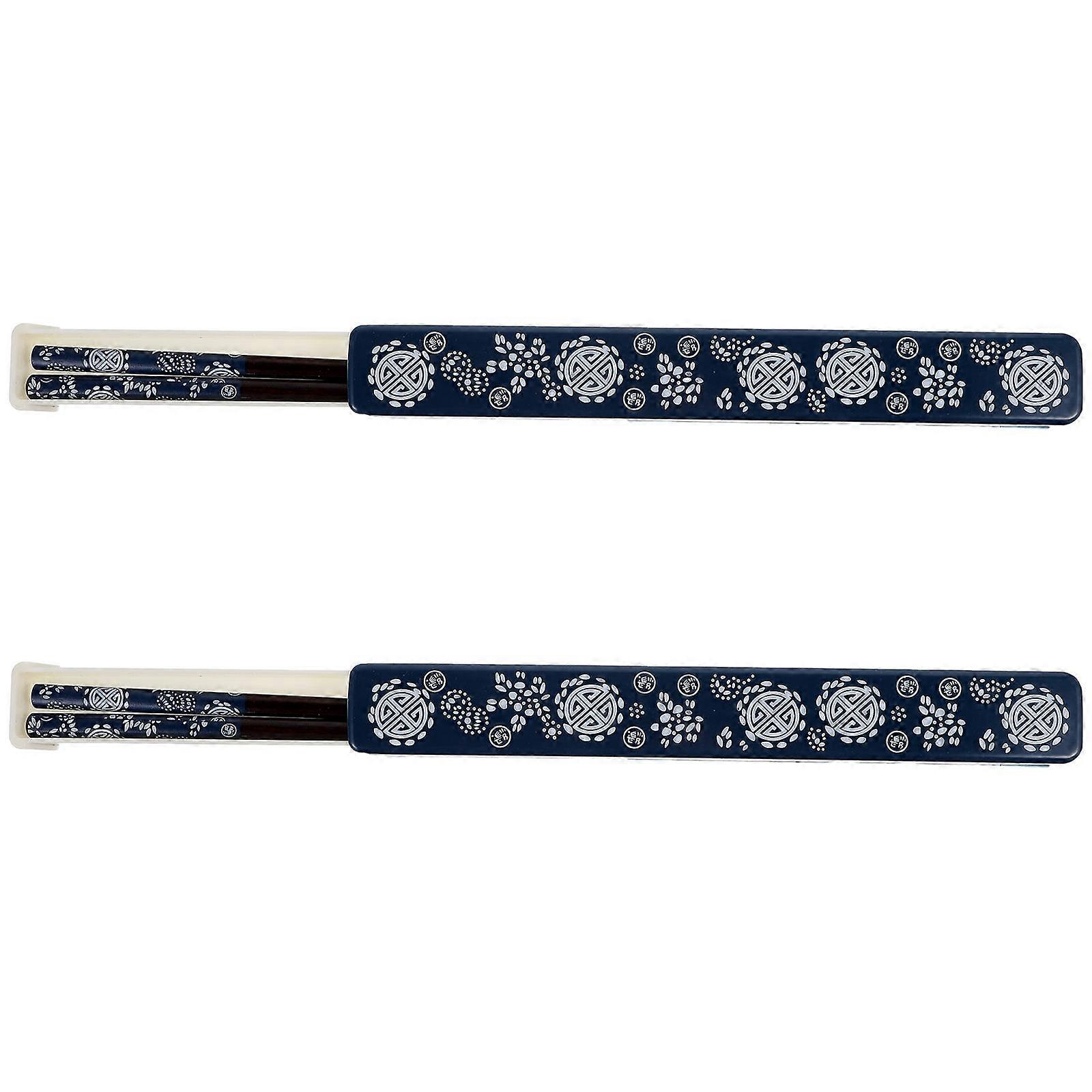 Japanese Style Chopstick Storage Boxes 2pcs Portable Lightweight Containers for Camping, Picnics & Outdoor Use Stylish Tableware Design