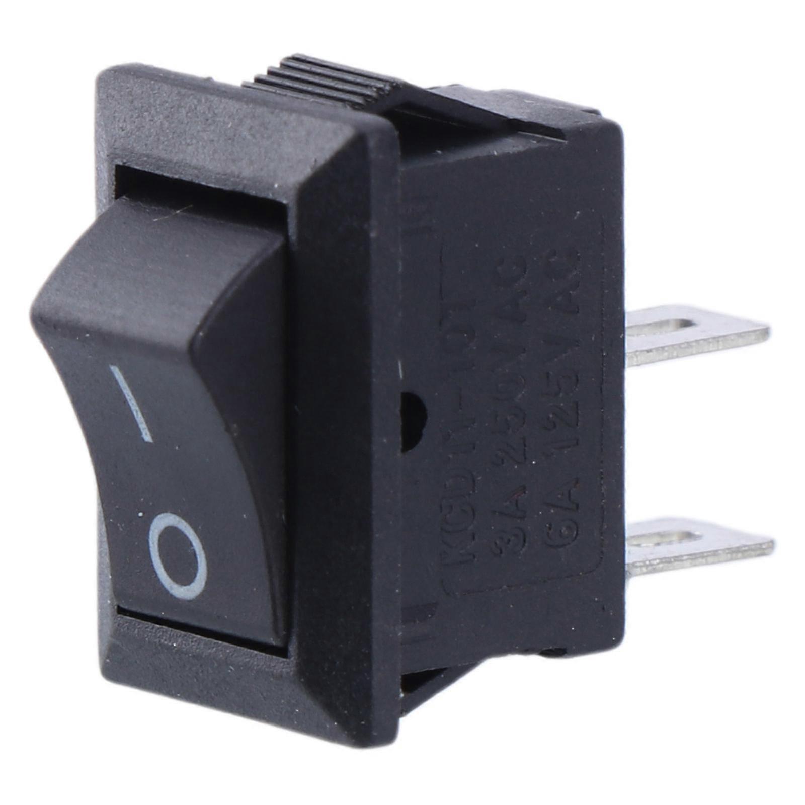On/Off Rocker Switch with Rectangle Design, 2Pin 250V 3A for Car and Boat Use