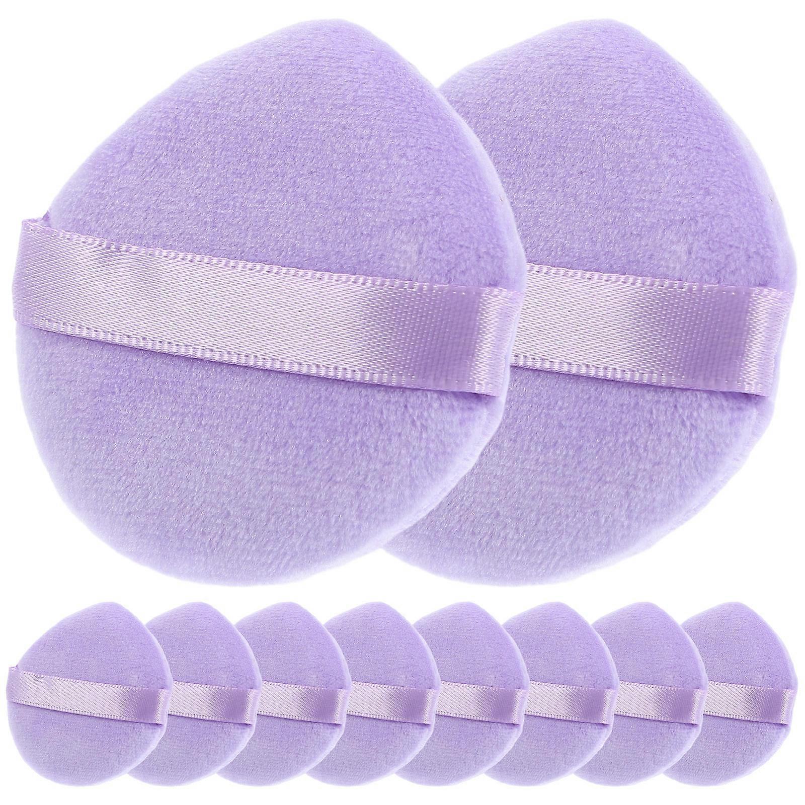 Women Makeup Puff Small Drop Shape Powder for Concealer Application Face Powder Flannel Material Lightweight 10Pcs