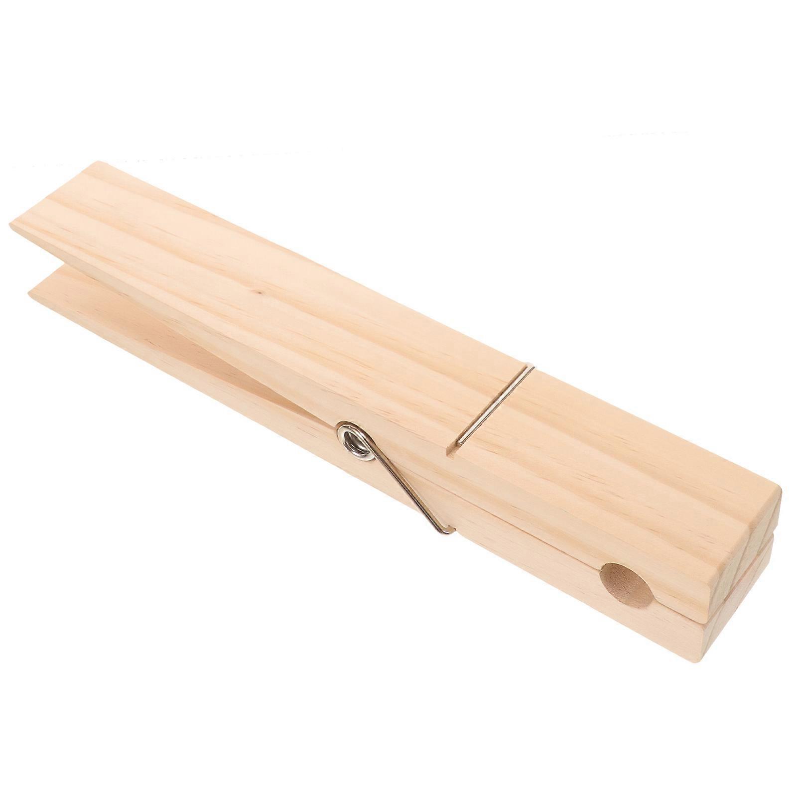 Wooden Jumbo Clothespin Set Anti Slip Towel Holder for Bathroom Large Size