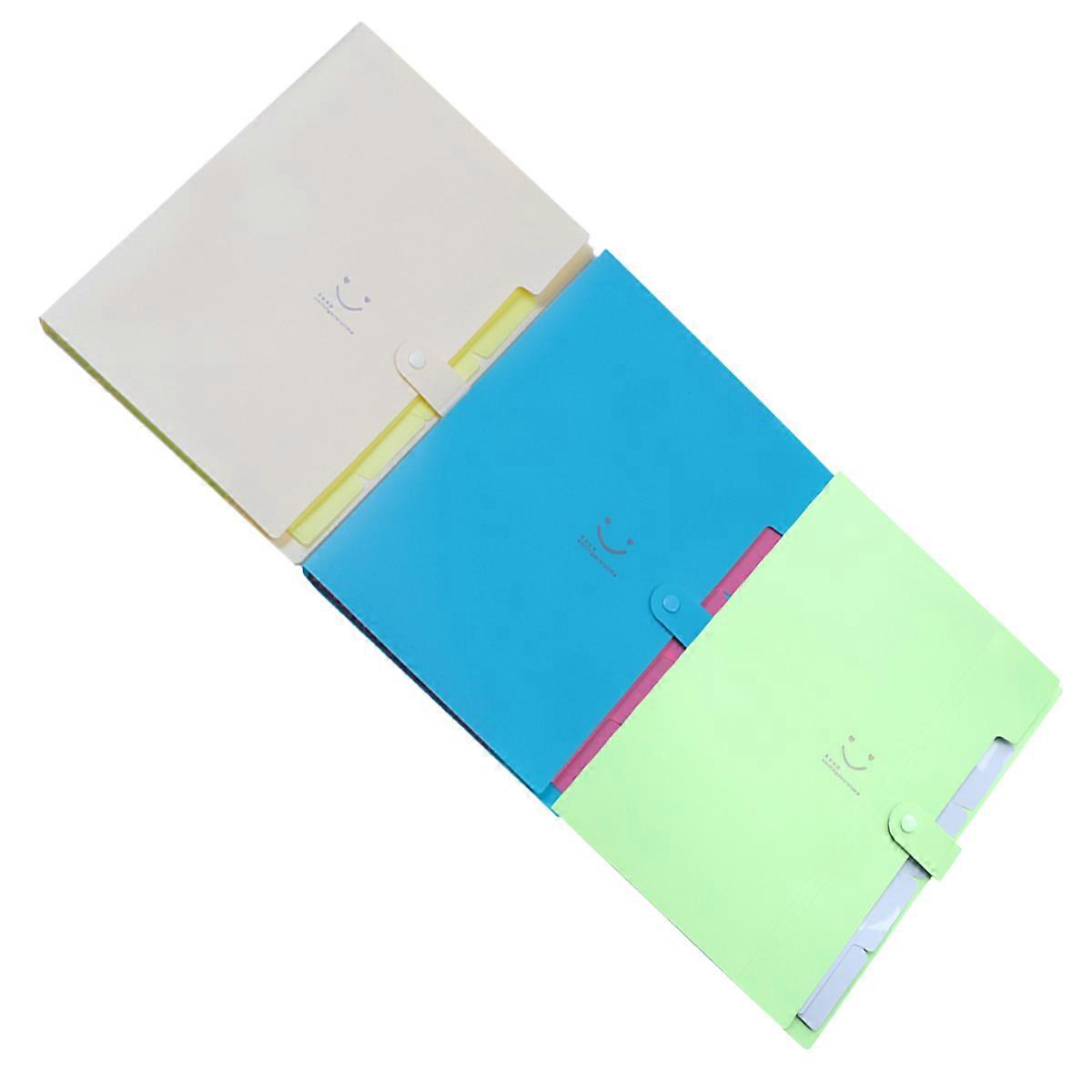 Creative Expanding File Folder with Snap Closure for Document Organization A4 Letter Size Assorted Color Plastic