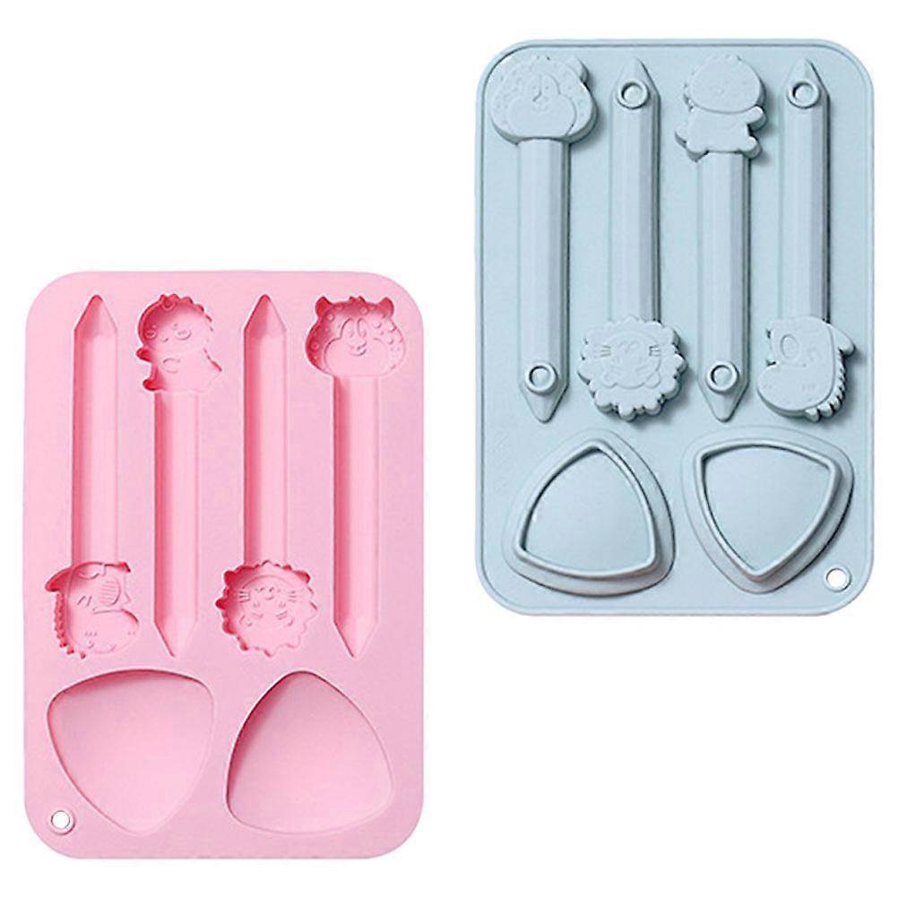 Silicone Baking Molds for Kitchen Use Assorted Color Safe Flexible Practical Easy to Clean 2 Pcs