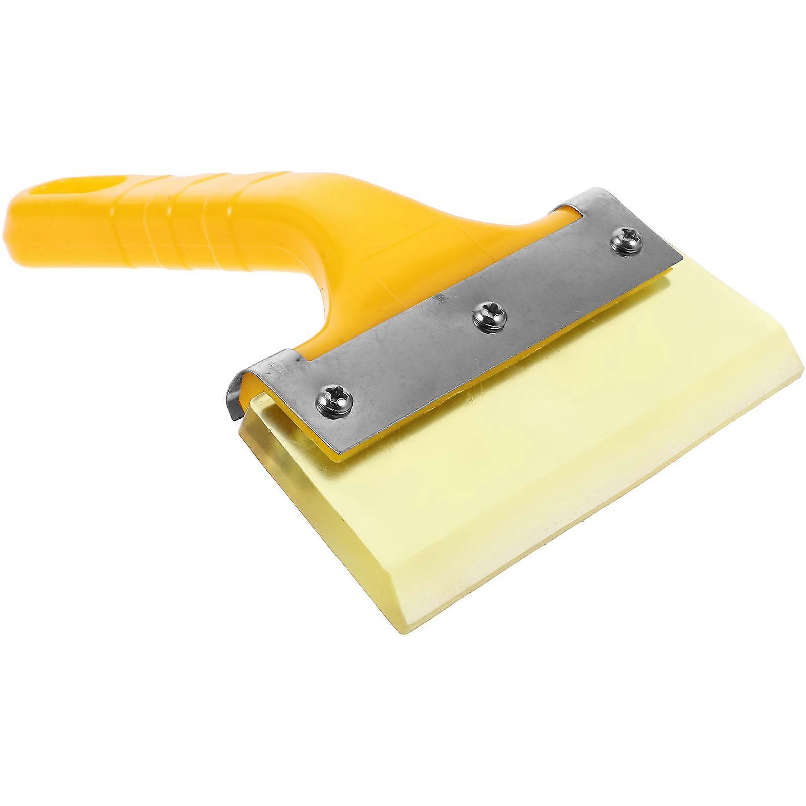 Car Window Squeegee for Snow Removal and Glass Cleaning with Durable Plastic and Beef Tendon Material Orange Multifunctional Tool for Window
