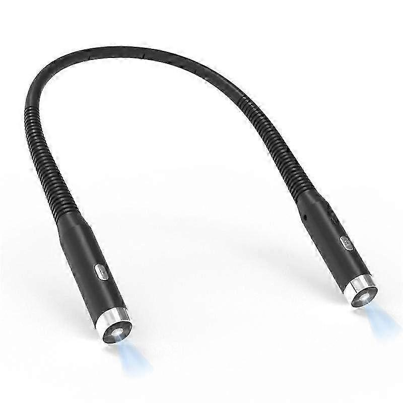 Lampe de cou rechargeable LED 3-en-1 - Lampe de lecture portable avec 3 modes, lumière de livre fantaisie et veilleuse pour une utilisation mains libres
