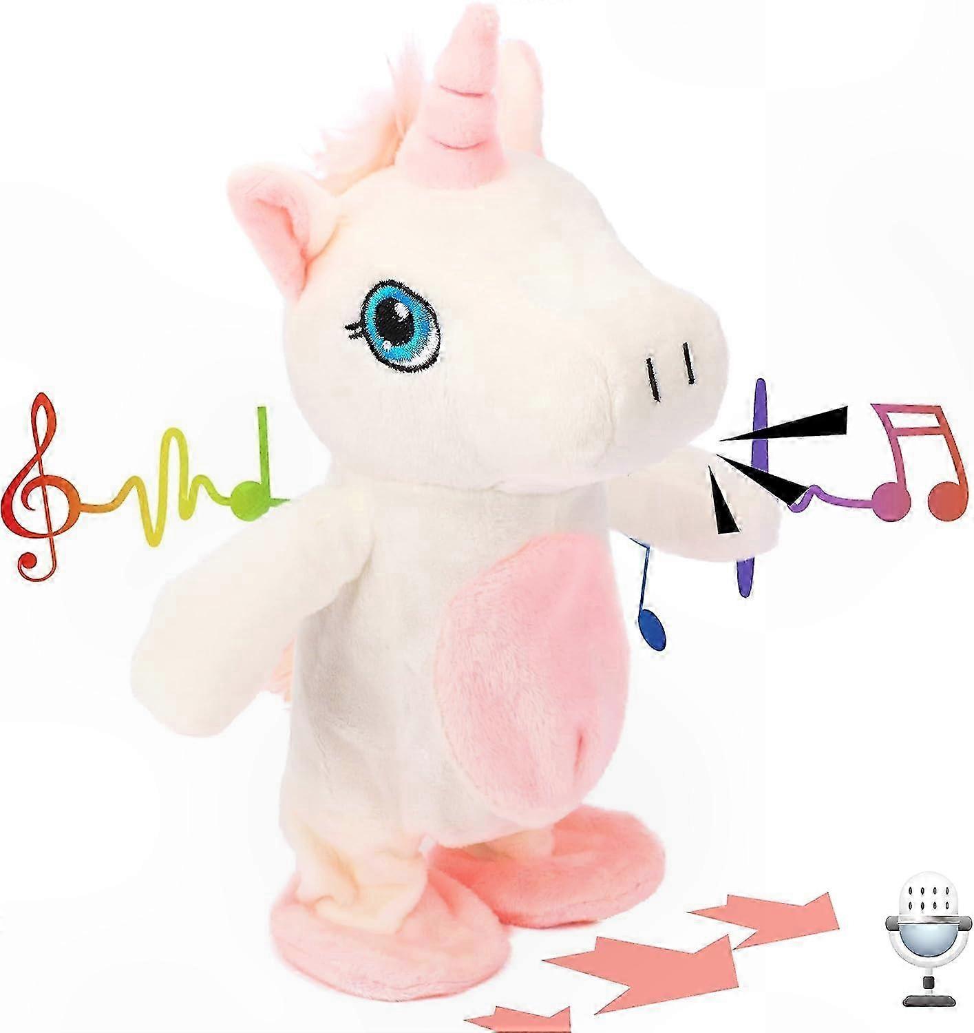 Interactive Talking Unicorn Toy with Walking and Repeating Features for Kids Playtime Fun