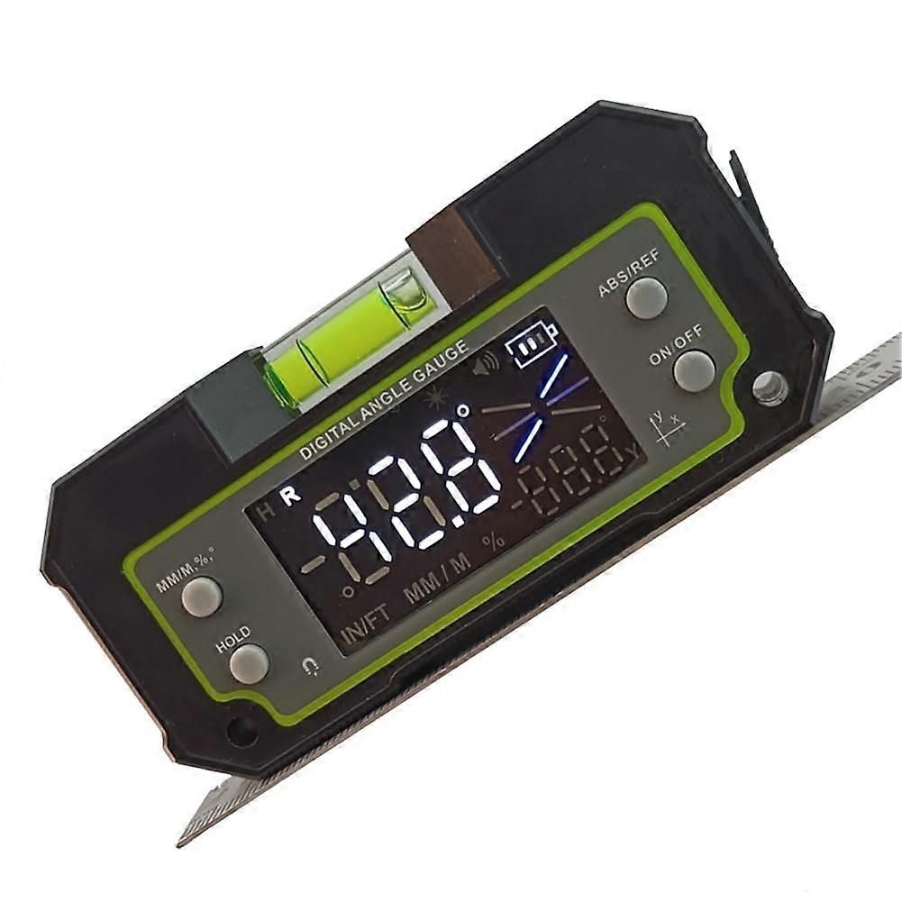 Bluetooth Level Inclinometer Dual Axis Digital Protractor Biax Rechargeable Magnetic Level Box Black