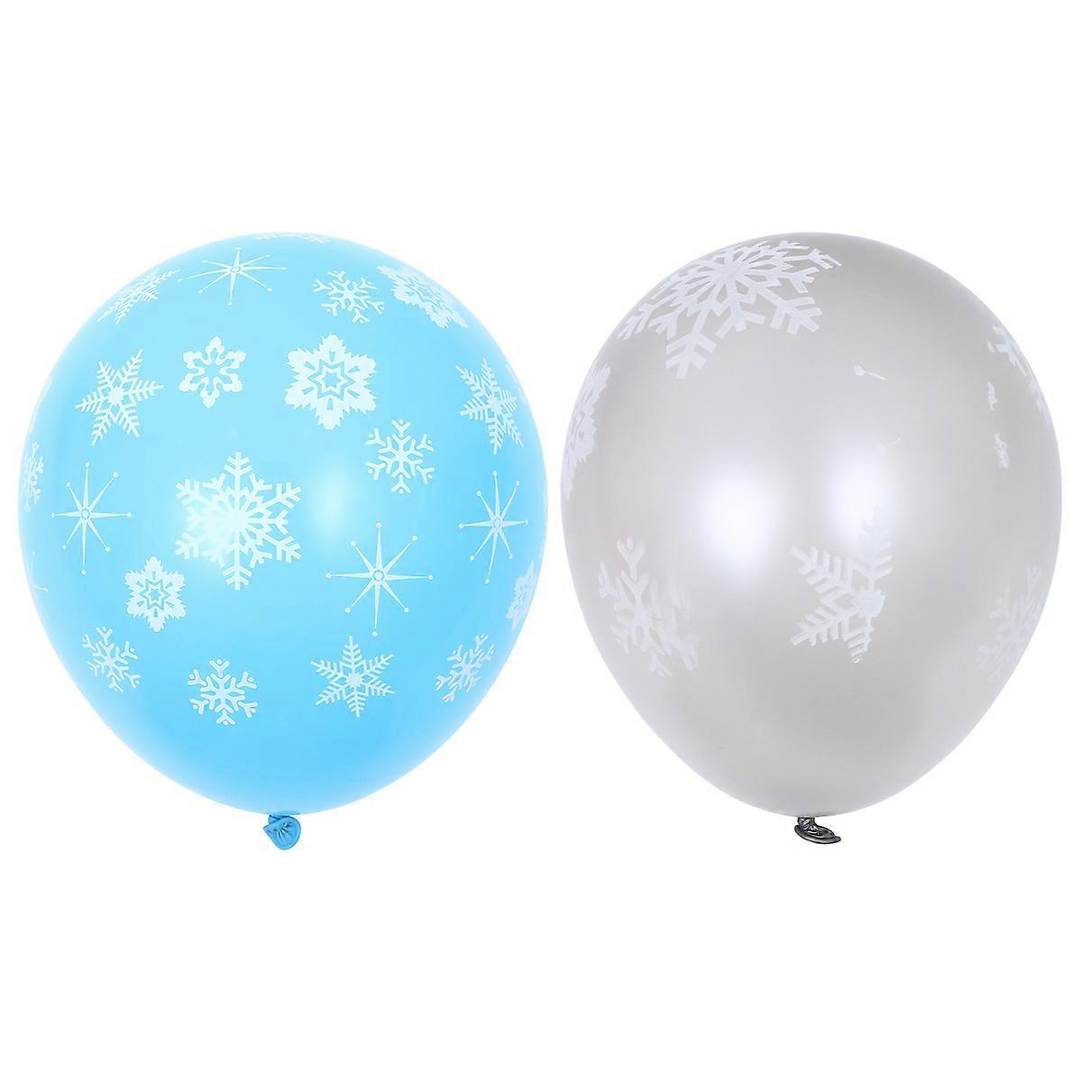 Christmas Snowflake Balloons 10Pcs Assorted Color Festive Snowflake Design for Party Use