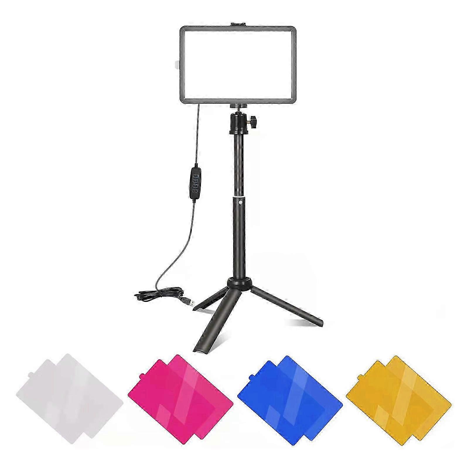 Dimmable 8inch LED Video Light Kit with Adjustable Tripod Stand for Video Recording