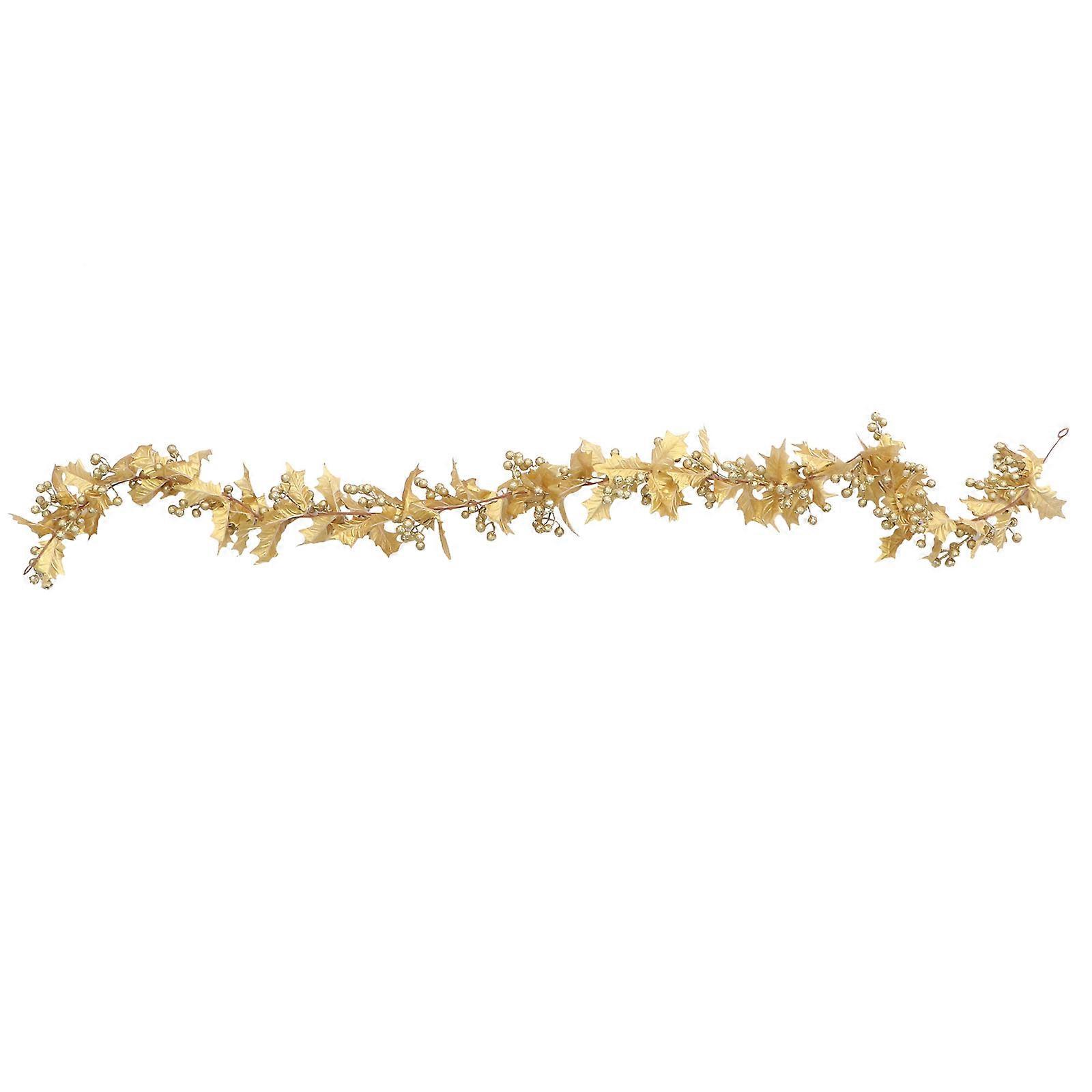 Decorative Christmas Garland Wreath For Window Display In Golden Color Measuring 170x14cm 1Pack