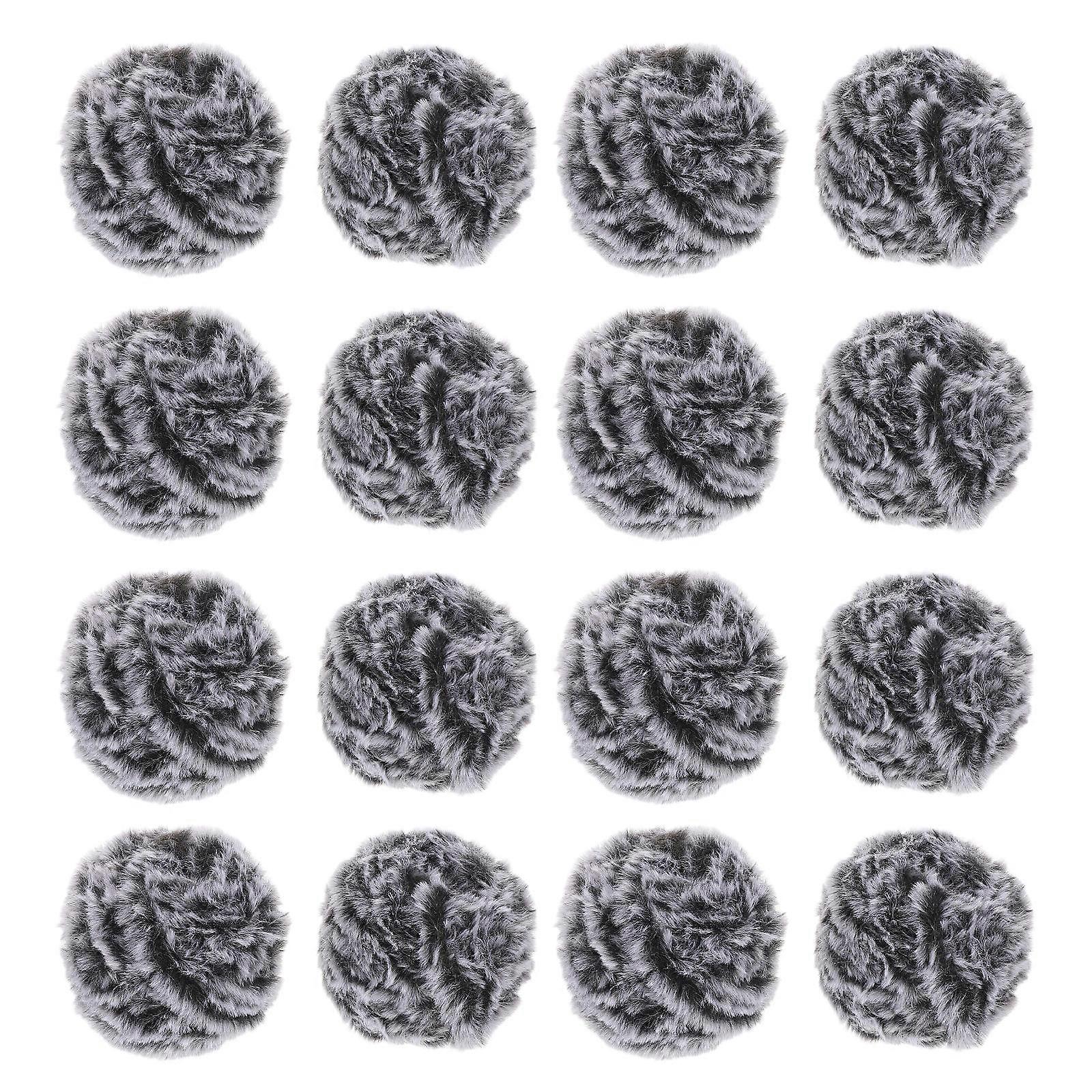 Fluffy Yarn For Crafting Crocheters 16Pcs Black Chunky Faux Ideal For DIY Projects And Home Decor