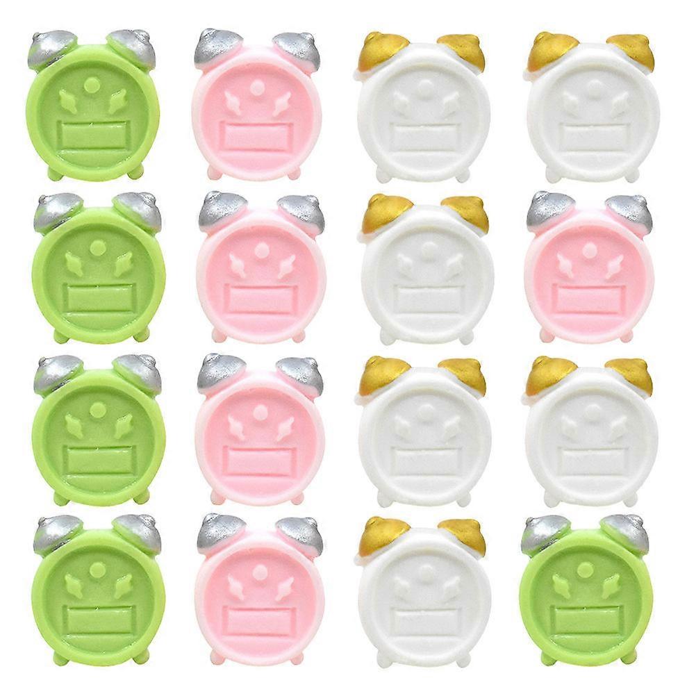 Mini Clock Decor Round Pretend Play Toy Props For Hobbyists Miniature Design And Realistic 30Pcs