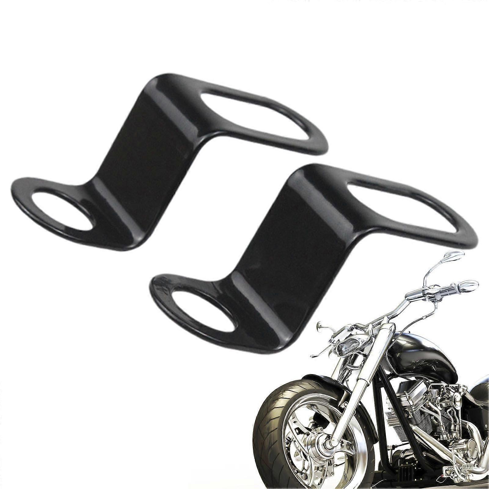 Motorcycle Indicator Holder Z Bracket, Black Modified Turn Signal Repositioning Holder, Pack of 2 for Custom Fit