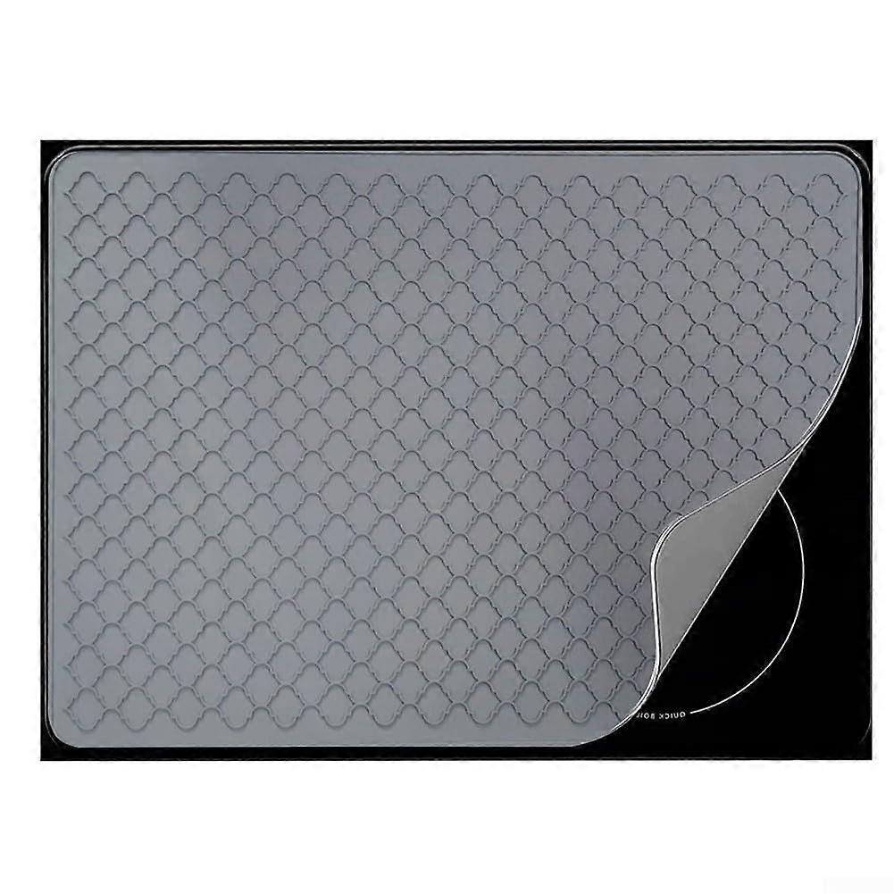 Slim black silicone mat for maximum coverage and comfortable storage when not in use (gray)