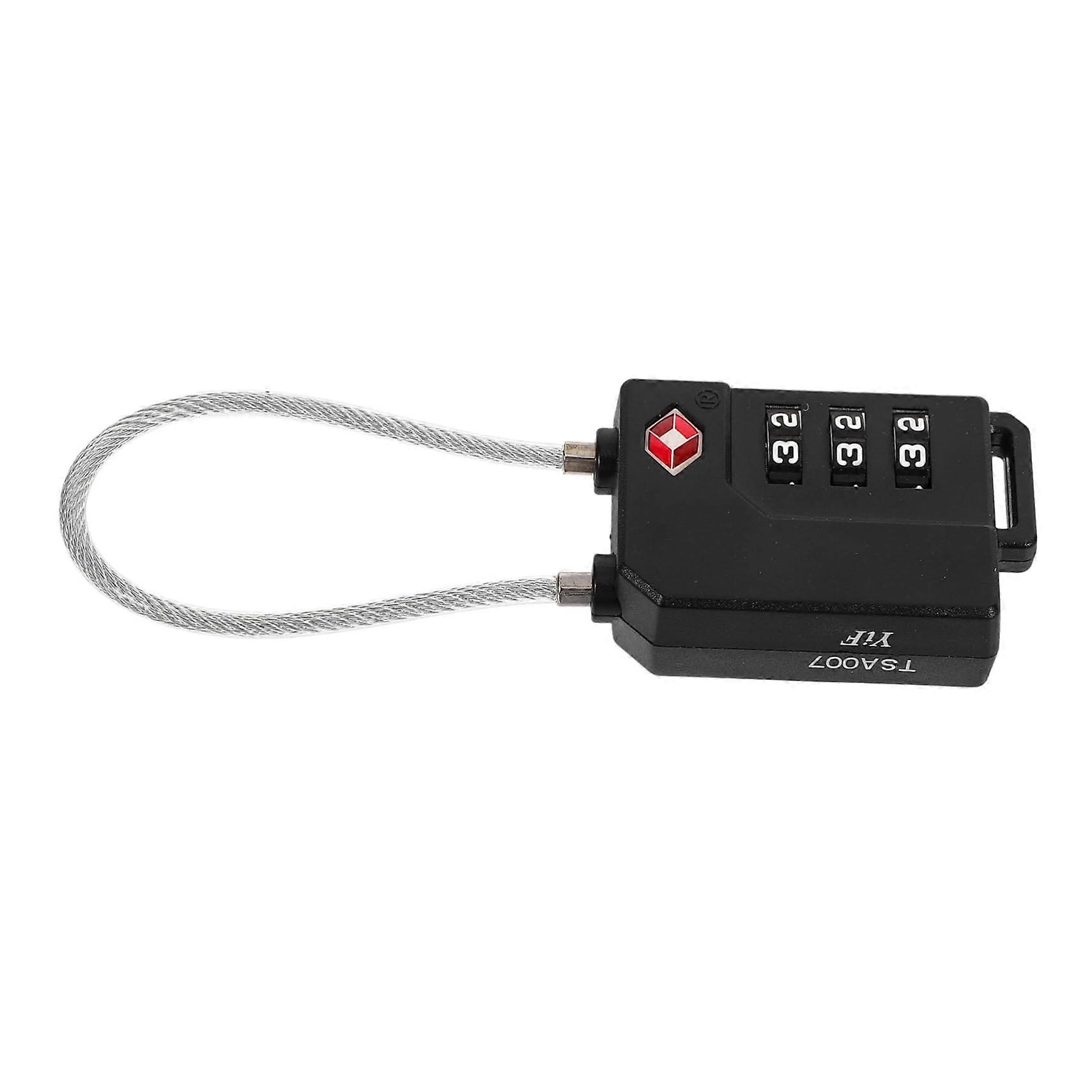 Password Locks Backpack Lock with Luggage Approval, Combination Key Lock, Travel Suitcase Lock, Black