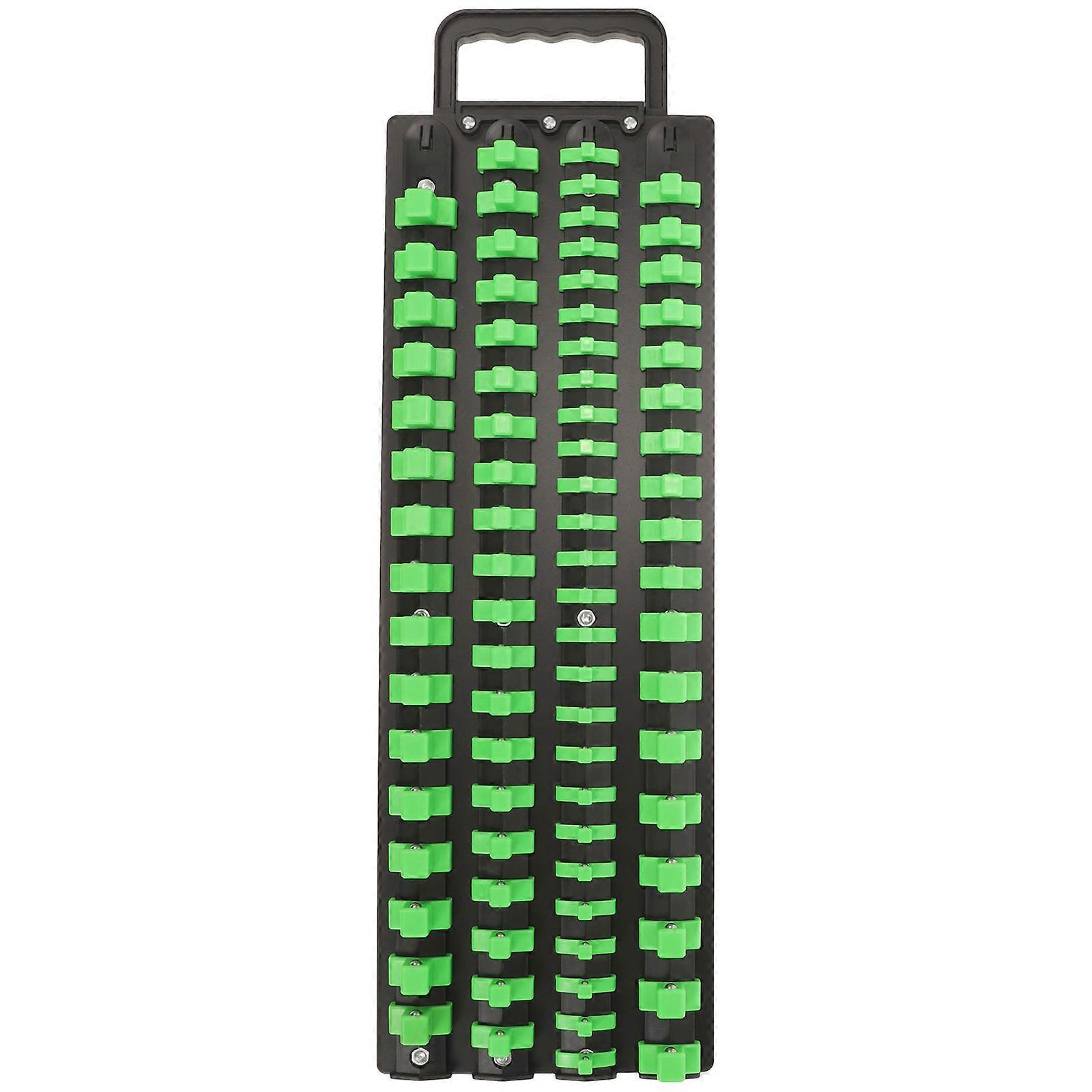 Durable Socket Wrenches Holder in Green Color Made of ABS and Galvanized Iron Sheet for Storage Use Lightweight and Portable