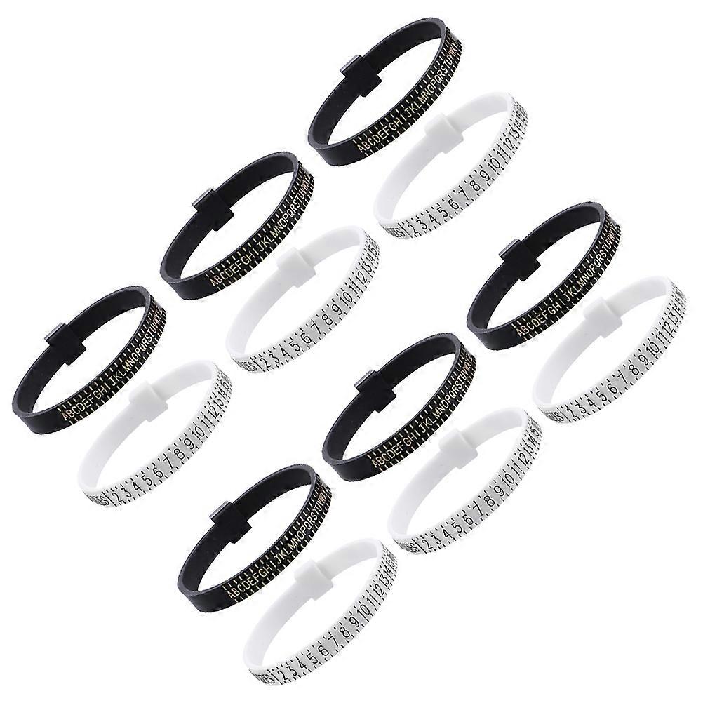 Reusable Finger Size Gauge 12Pcs Jewelry Measurement Gadget Clear Structure Design For Birthday Parties