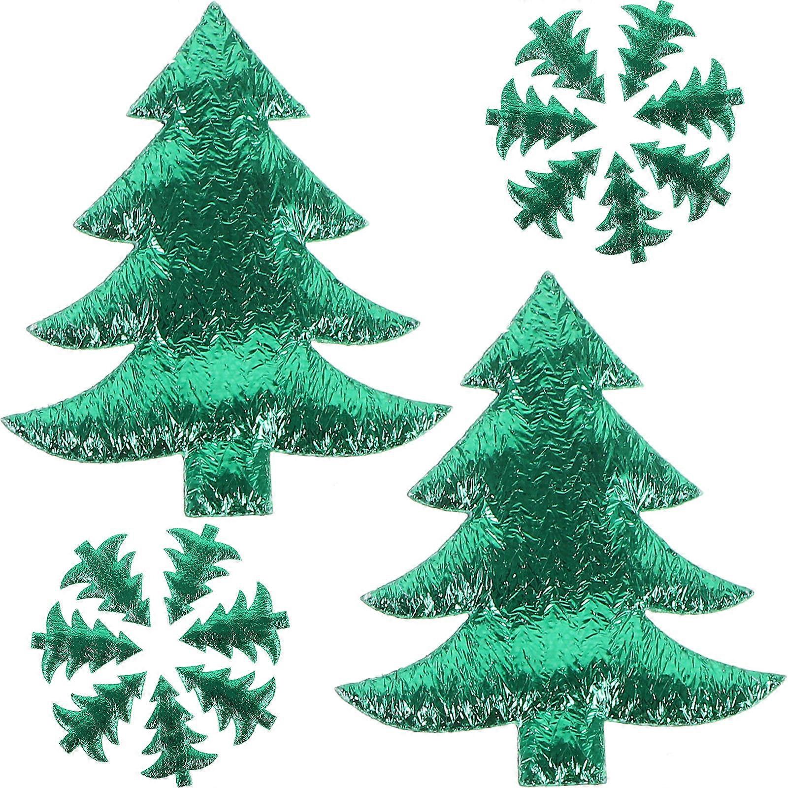 Miniature Christmas Tree Ornaments 100pcs Tiny DIY Craft Decorations for Hairpins, Lightweight Festive Charms for Holiday Projects