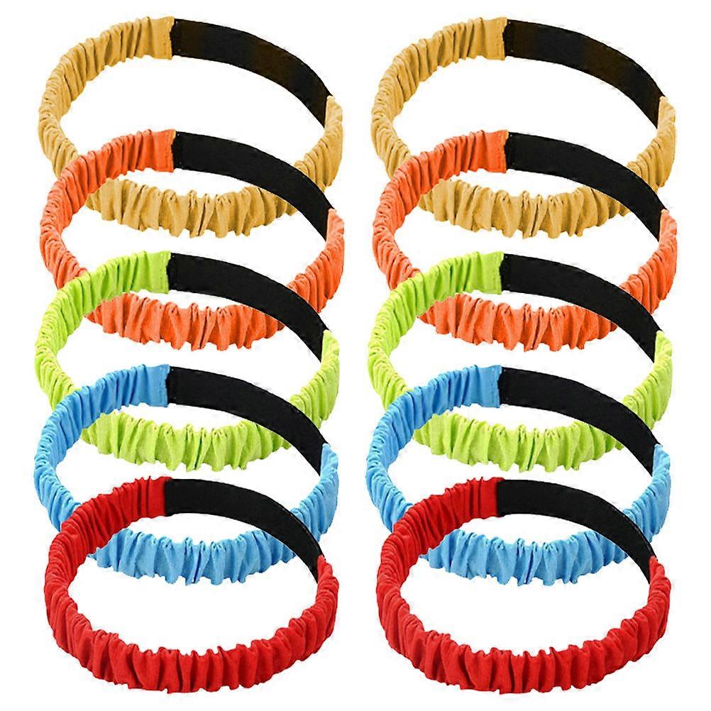 10pcs Elastic Race Bands for Parent Child Interaction, Colorful Team Game Props for Outdoor Sports Day & Carnival Activities, Durable & Easy to Use