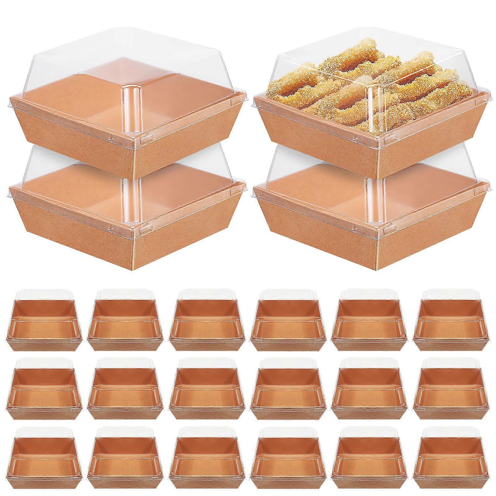 20pcs Sandwich Boxes Dessert Boxes Cake Packing Boxes Bakery Take Out Containers Food Boxes