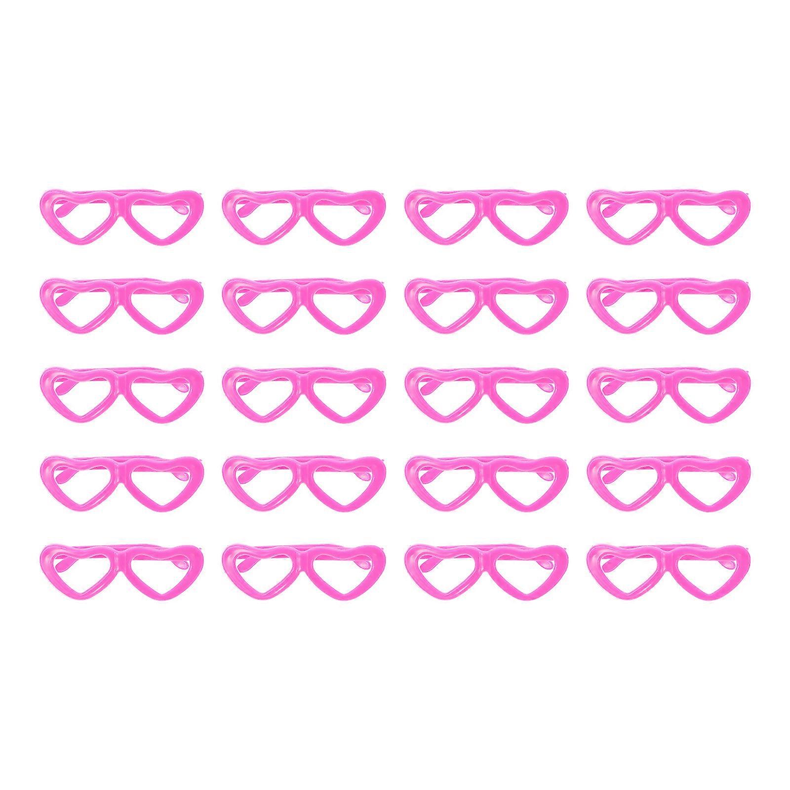 Heart Designed Doll Dress Up Glasses – 20pcs Lightweight Eyeglasses for DIY Projects, Doll Accessories to Enhance Creativity & Playtime Fun