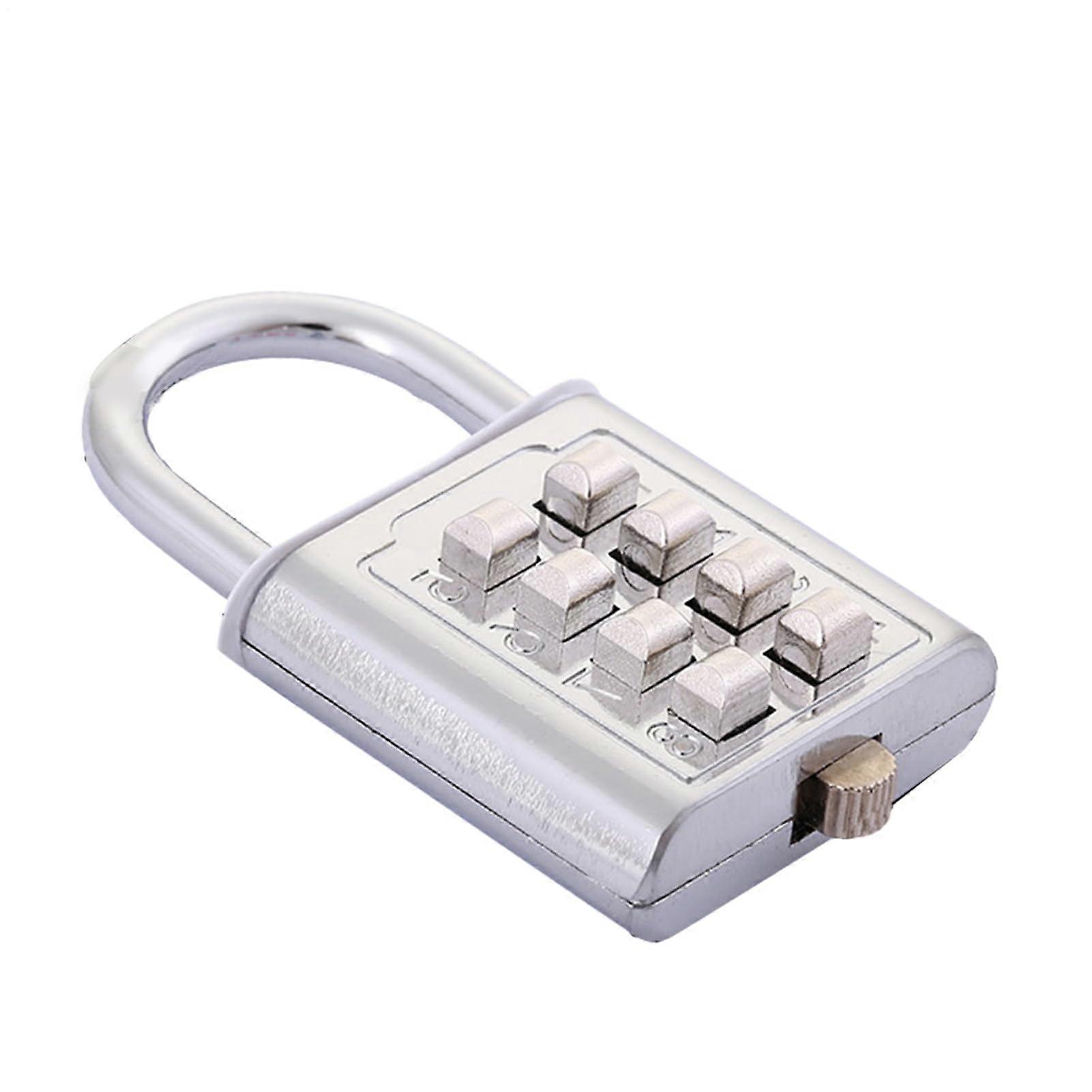 Combination Lock for Lockers - 8/10 Digit Key Combination Safety Padlock, Outdoor Use, Beige Color, Durable Design