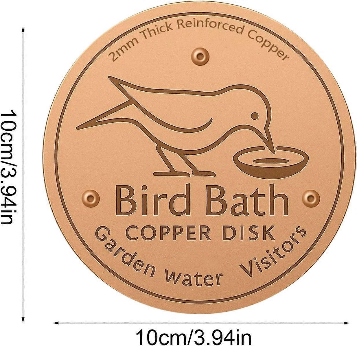 Erva Kupfer-Vogeltränken-Reinigungsscheibe – 3er Pack, 10,2 Cm, Chemiefrei, Made In USA, Für Sauberes Trinkwasser