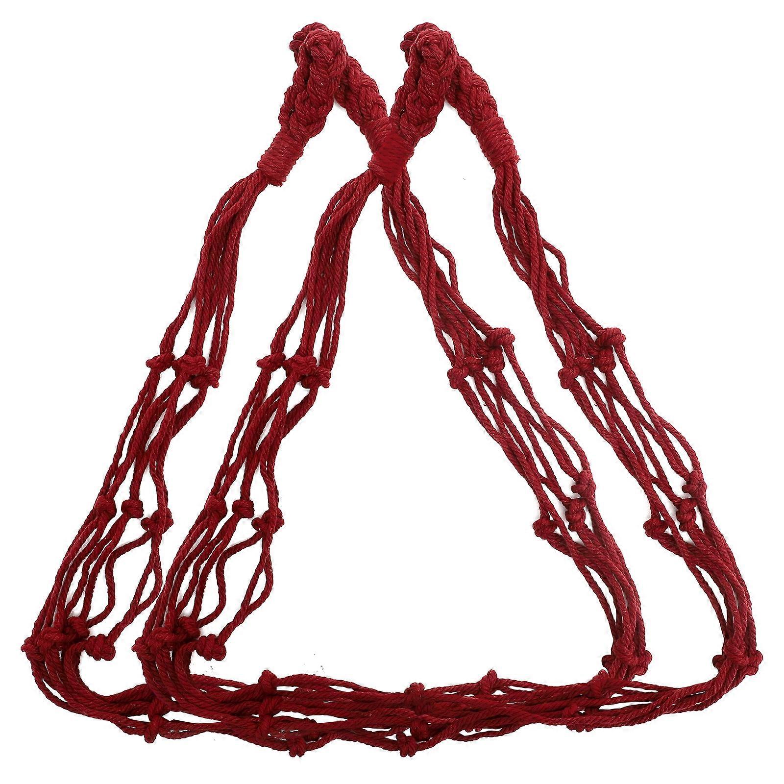 Wall Mounted Tissue Holder 2Pcs Hanging Storage Red Cotton For Versatile Home Use