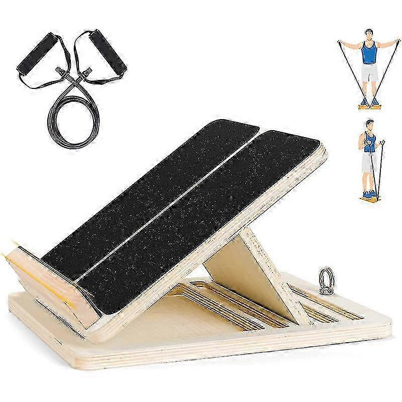 Professional stretching equipment with adjustable incline board and foldable design