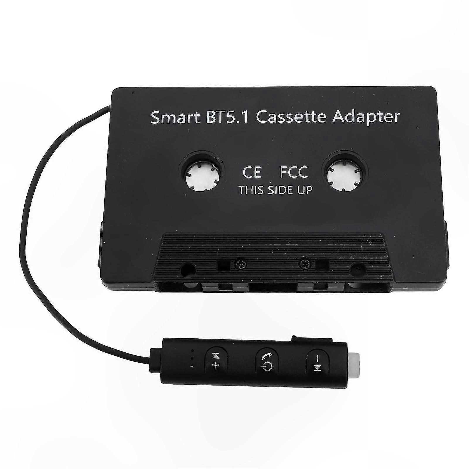 Bluetooth 5.1 Cassette Adapter, Universal Wireless Tape to Aux Converter for Car and Truck Audio Systems with Cassette Player Support