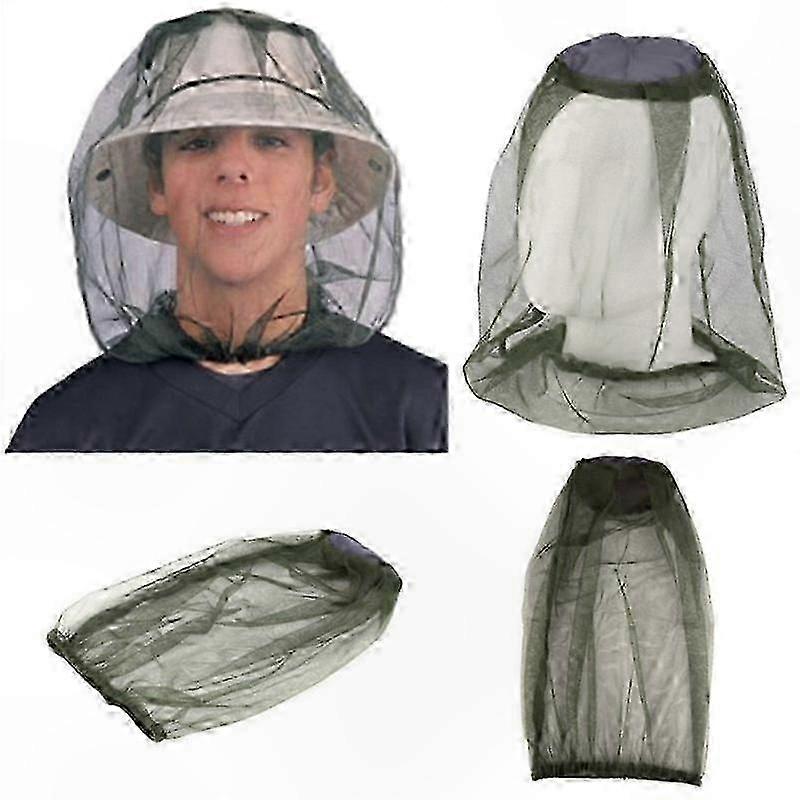 2-Pack Outdoor Mesh Insect Protection Hats with Mosquito Netting for Fishing and Hiking