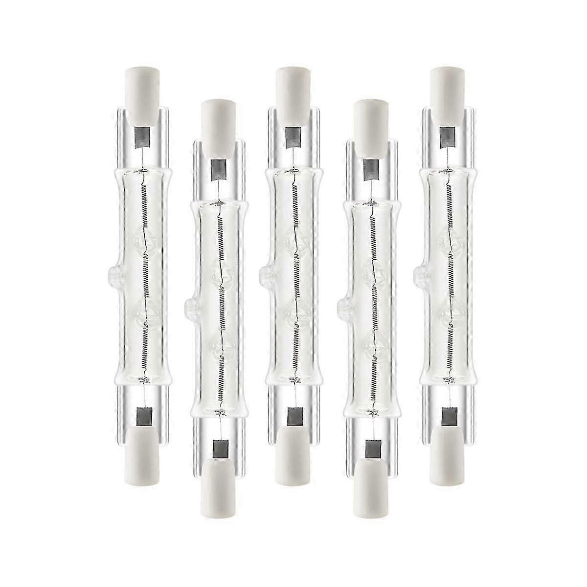 5パックR7S 118mm 300W 230V、R7Sハロゲンリニア電球、建設工事景観照明用調光可能ハロゲンランプ