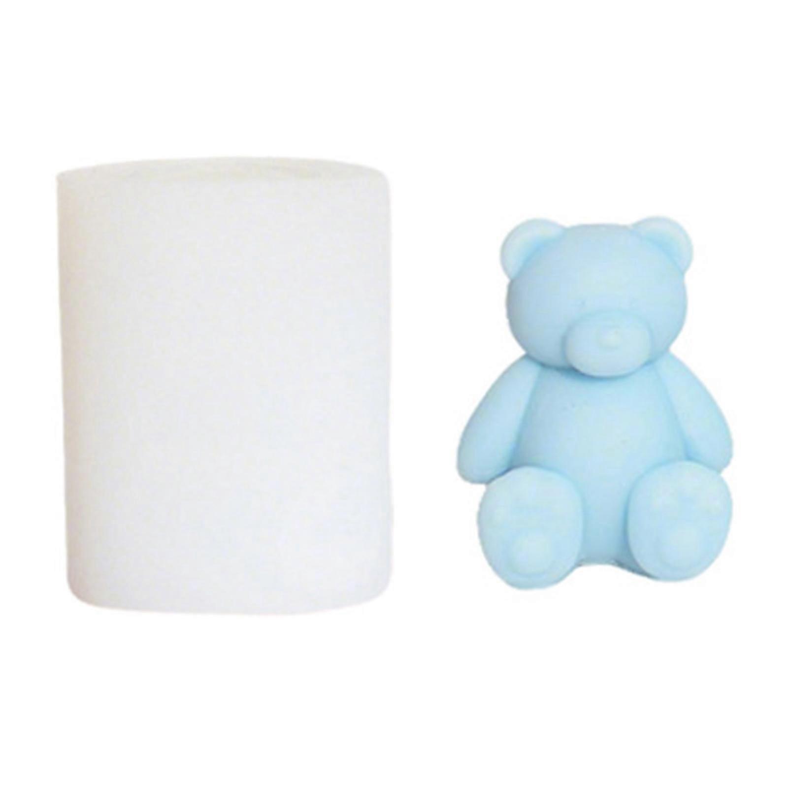 Reusable Silicones Craft Mold For Handmade Candle Soap Chocolates Making with Cartoon Bear Design Easy Releases  S