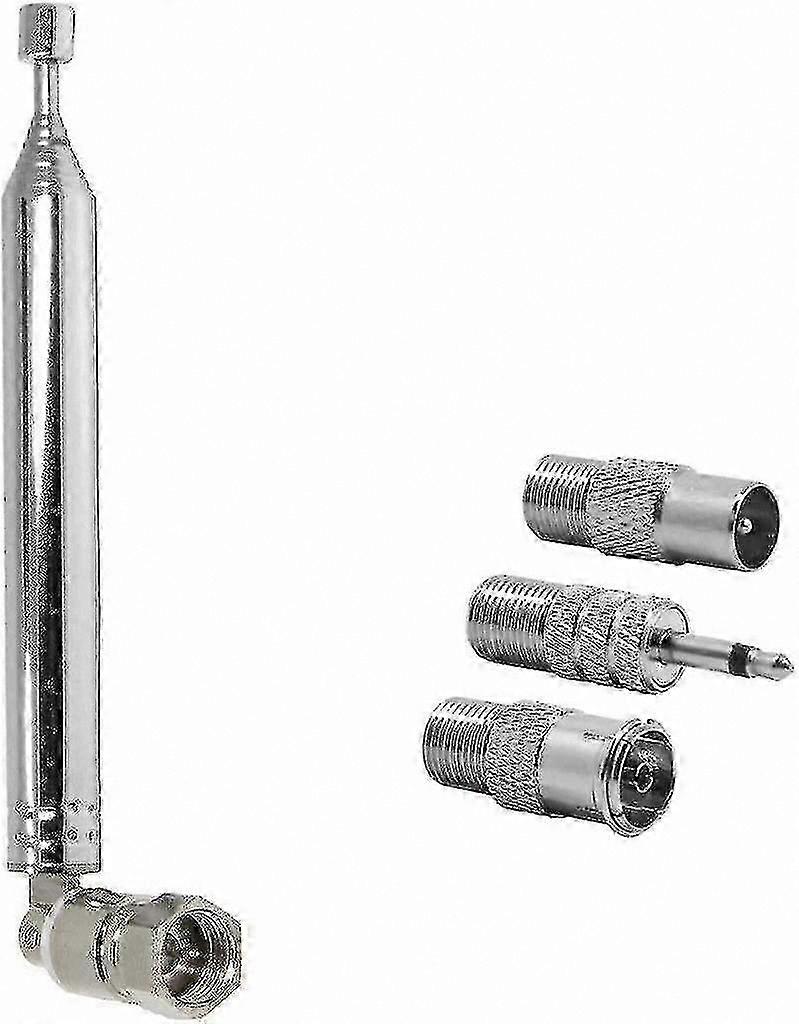 FM Radio Antenna for Hifi o Systems, 75 Ohm Telescopic Design for Enhanced Reception on Mini AV Receivers and DAB Devices