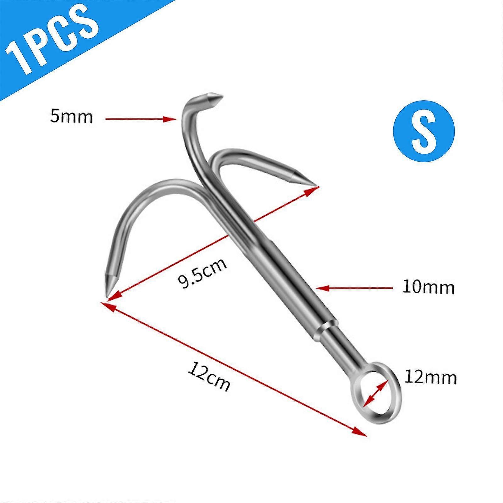Stainless Steel 3-Claw Grappling Hook Small/Large Size