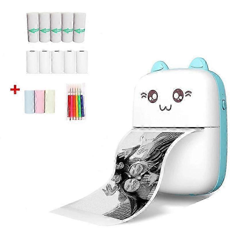 Mini Pocket Sticker Printer, Bluetooth Wireless Portable Mobile Printer Machine Thermal Printer For Notes, Memo, Photo, Pocket Label Receipt Printer