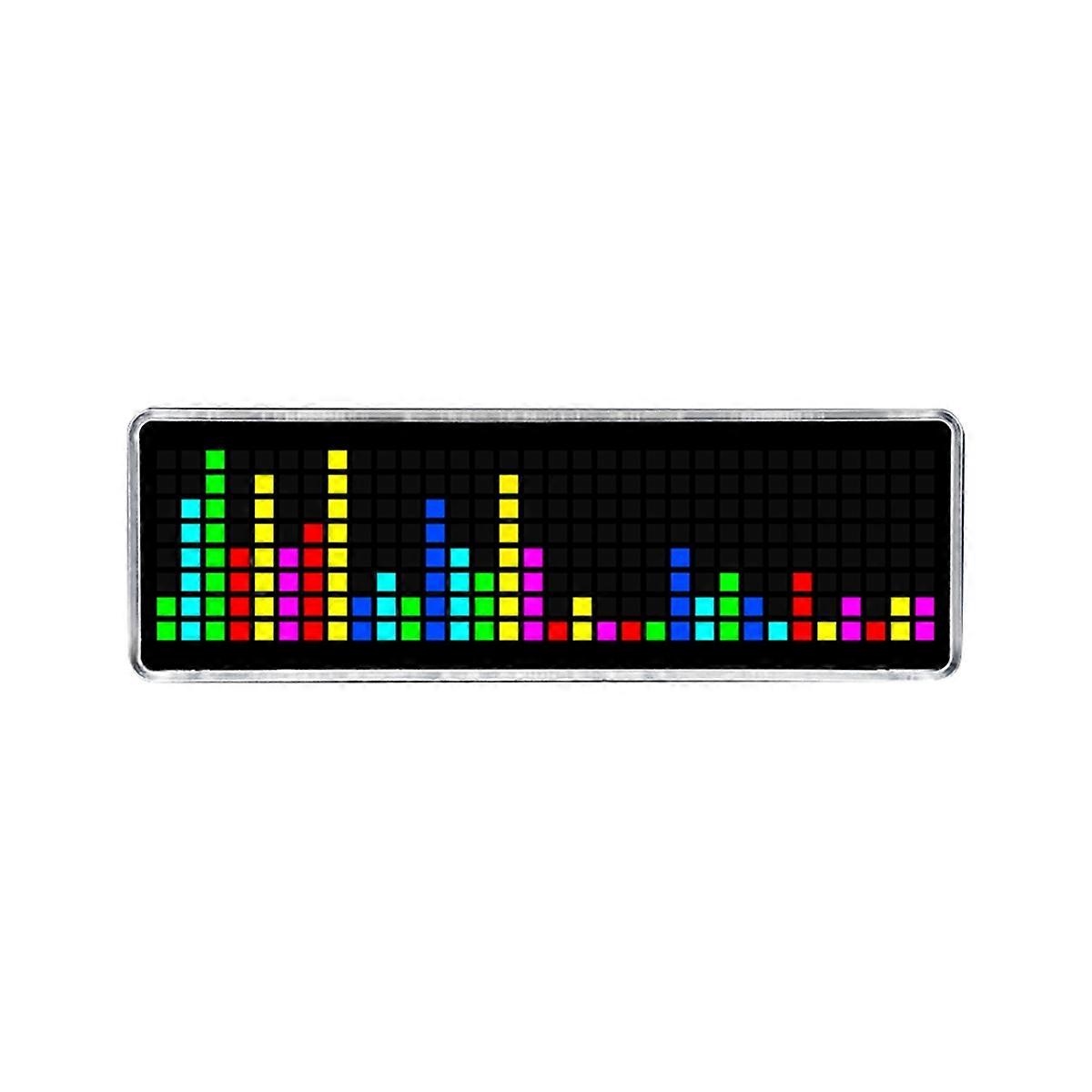 LED Music Spectrum Sound Display Electronic Clock RGB Light