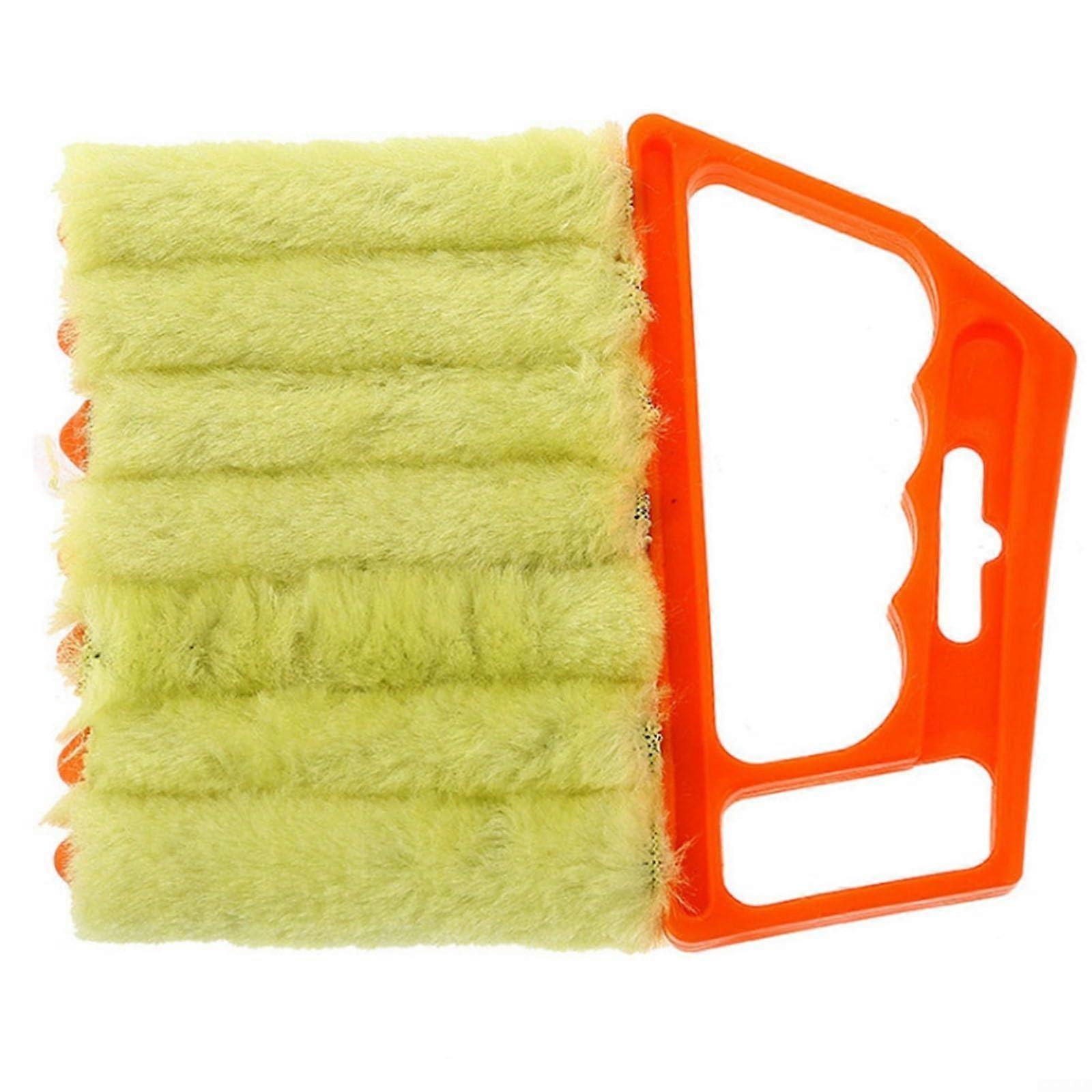 Reusable and Detachable Microfibre Duster Tool for Blinds and Air Conditioners, Orange, Washable Microfibre
