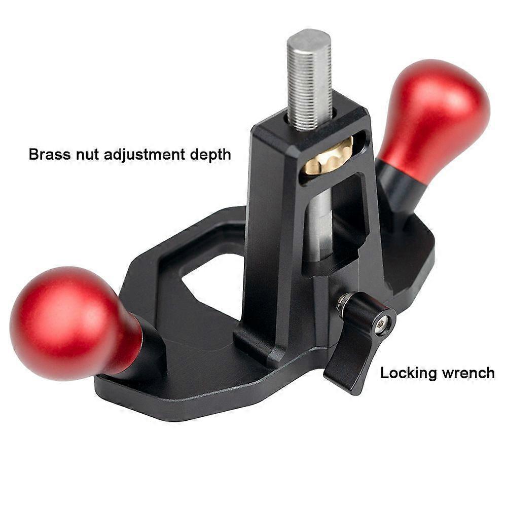 Woodworking Bottom Cleaning Planer Maching Anodized Processing Planer with Brass Nut Depth Adjustment Function